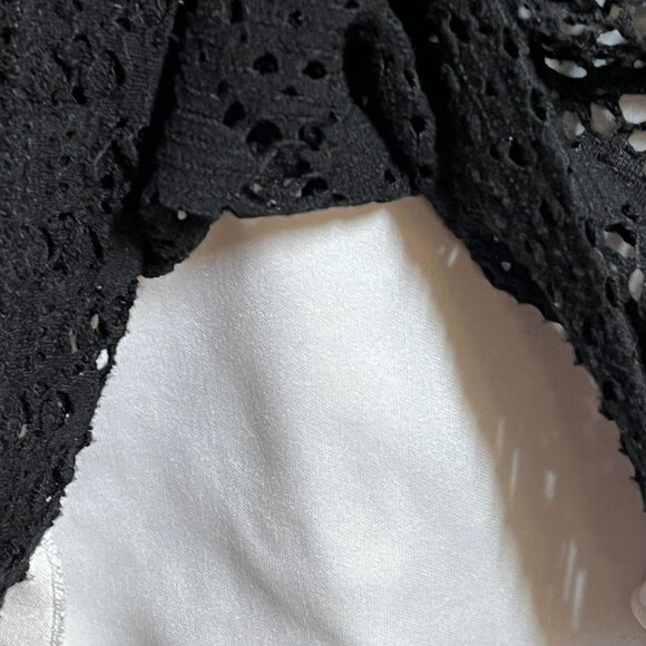 Bisou Bisou Black White Lace Sheath Dress Women’s 4 Sleeveless Lined - Picture 6 of 8